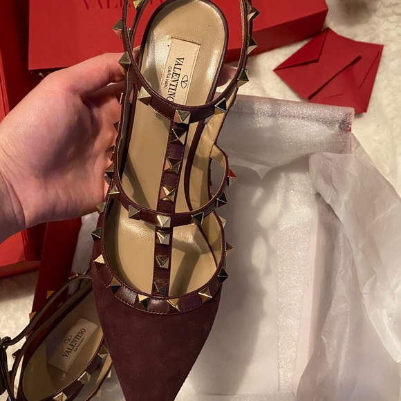 Valentino Garavani Rockstud Suade pumps 100mm - Picture 7 of 8